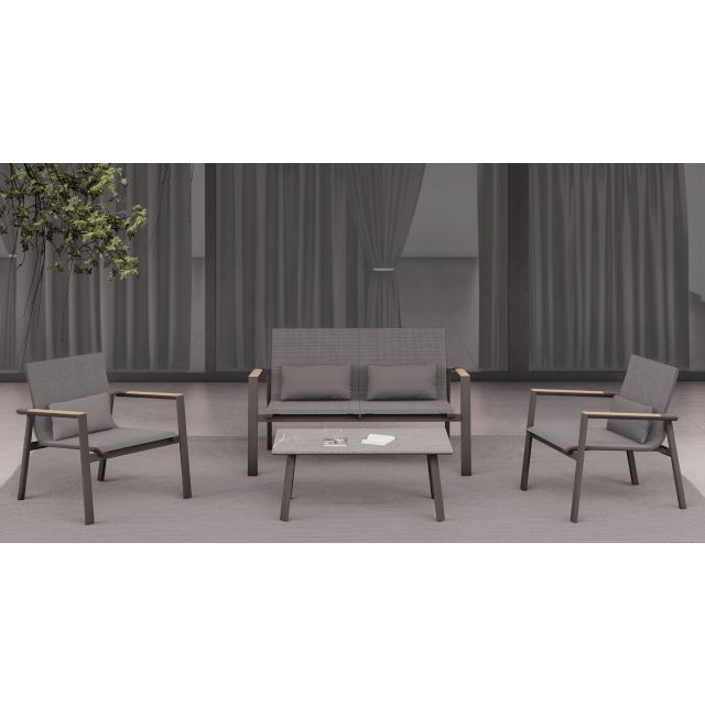 Loungeset Palermo Anthrazit 4-Tlg.